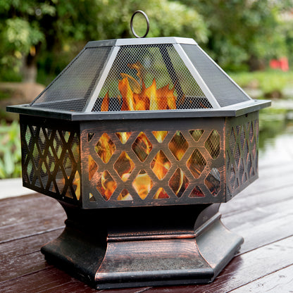 SH-Stove-997-YL011F: 24.4'' IRON FIRE PIT OUTDOOR