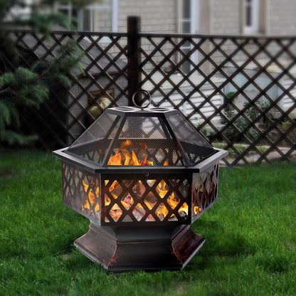 SH-Stove-997-YL011F: 24.4'' IRON FIRE PIT OUTDOOR